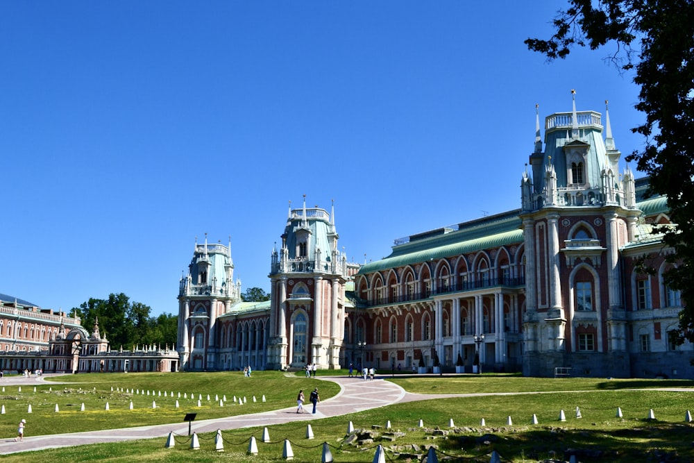 a large building with a clock tower on top of it