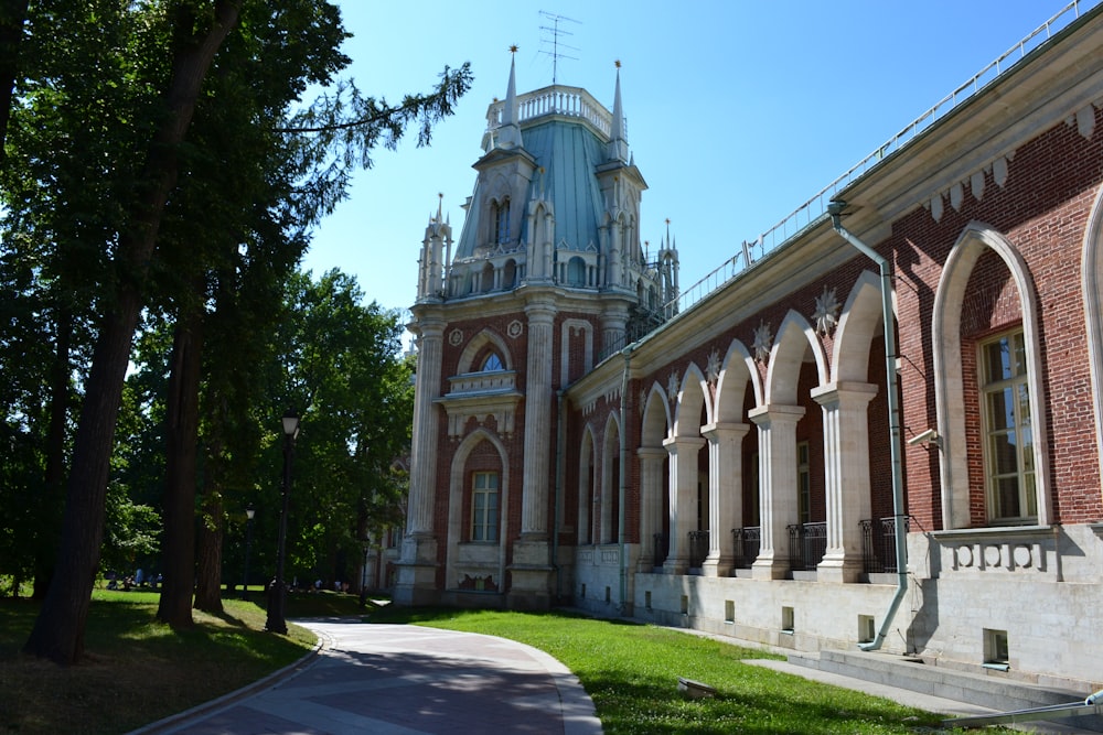 a large building with a clock tower on top of it