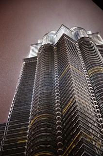 Close-up of modern architectural details in a new tower.