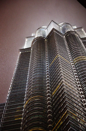 Close-up of modern architectural details in a commercial building developed by Sai Skyline Infra.