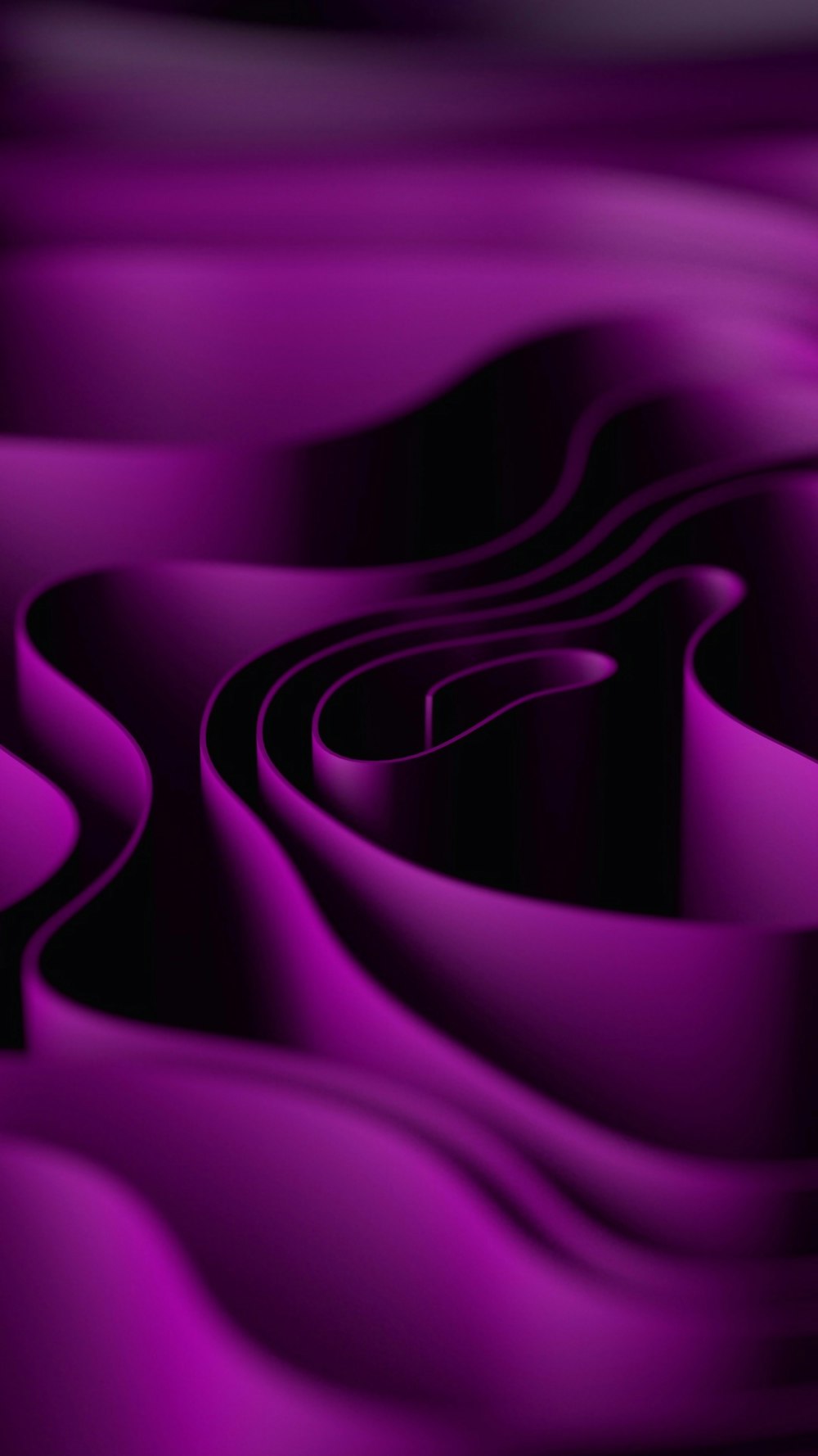 a purple and black background with wavy lines