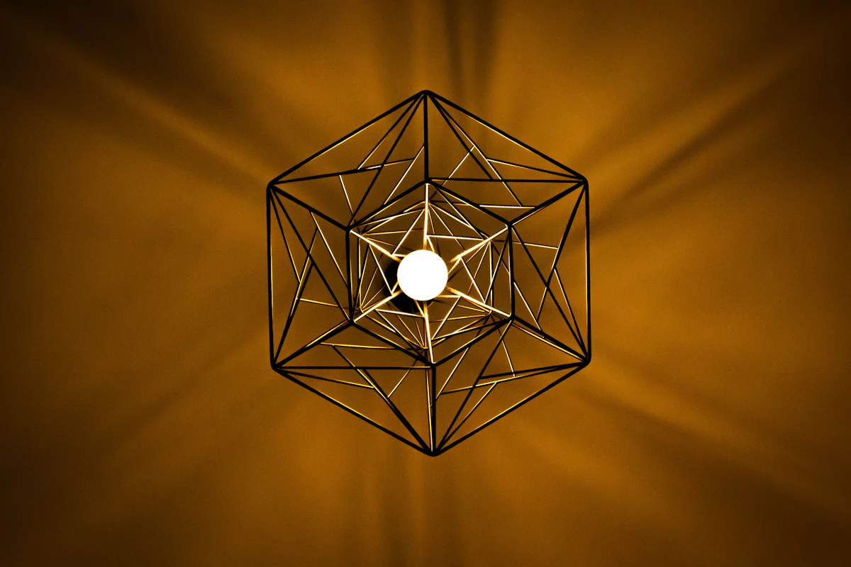 A star-tetrahedron of light, the Merkaba light body