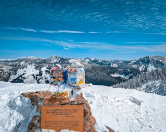 A delivery box placed at the foot of a scenic mountain view.