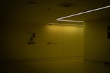 Hospital corridor with minimalist Nordic design and soft lighting