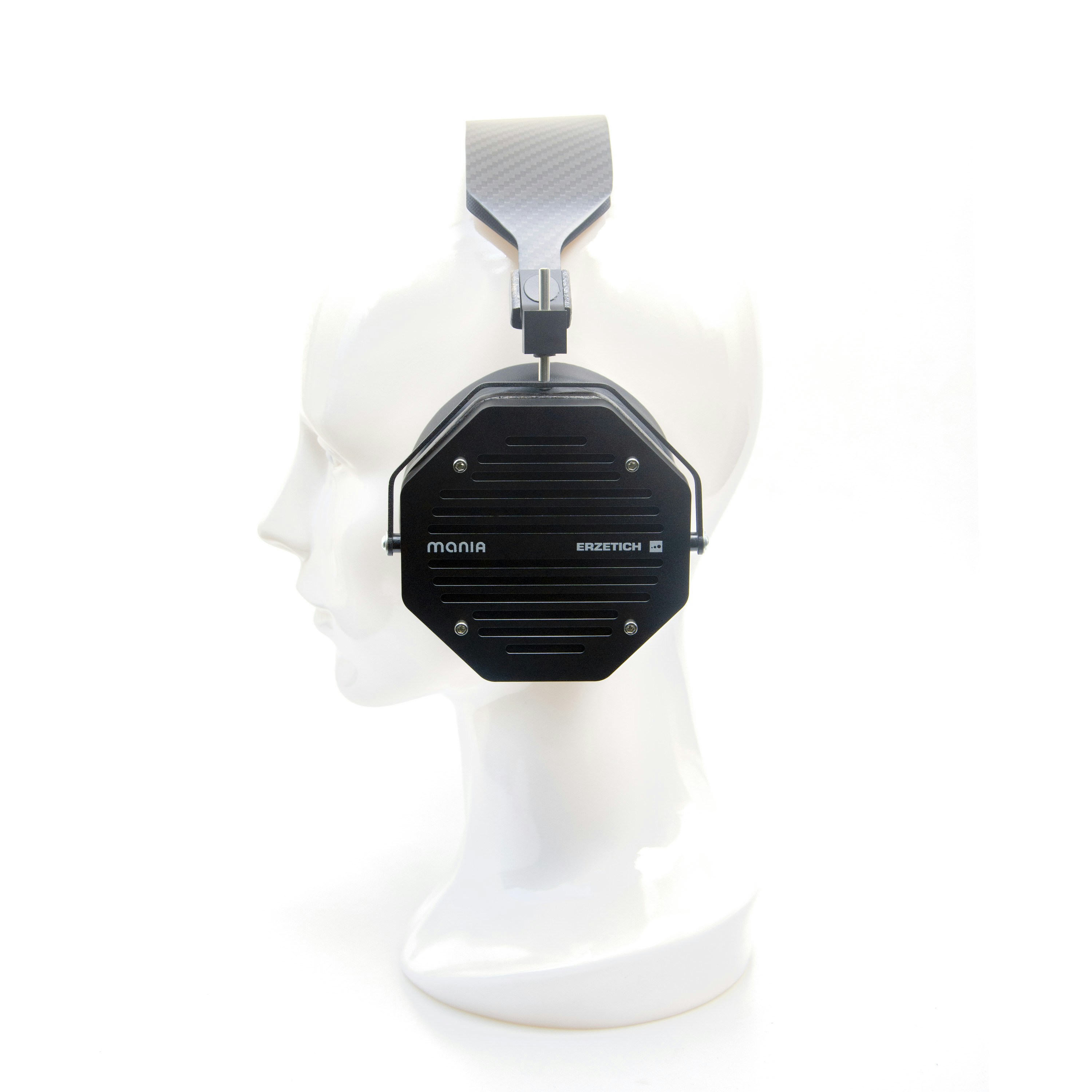 a head with a speaker attached to it