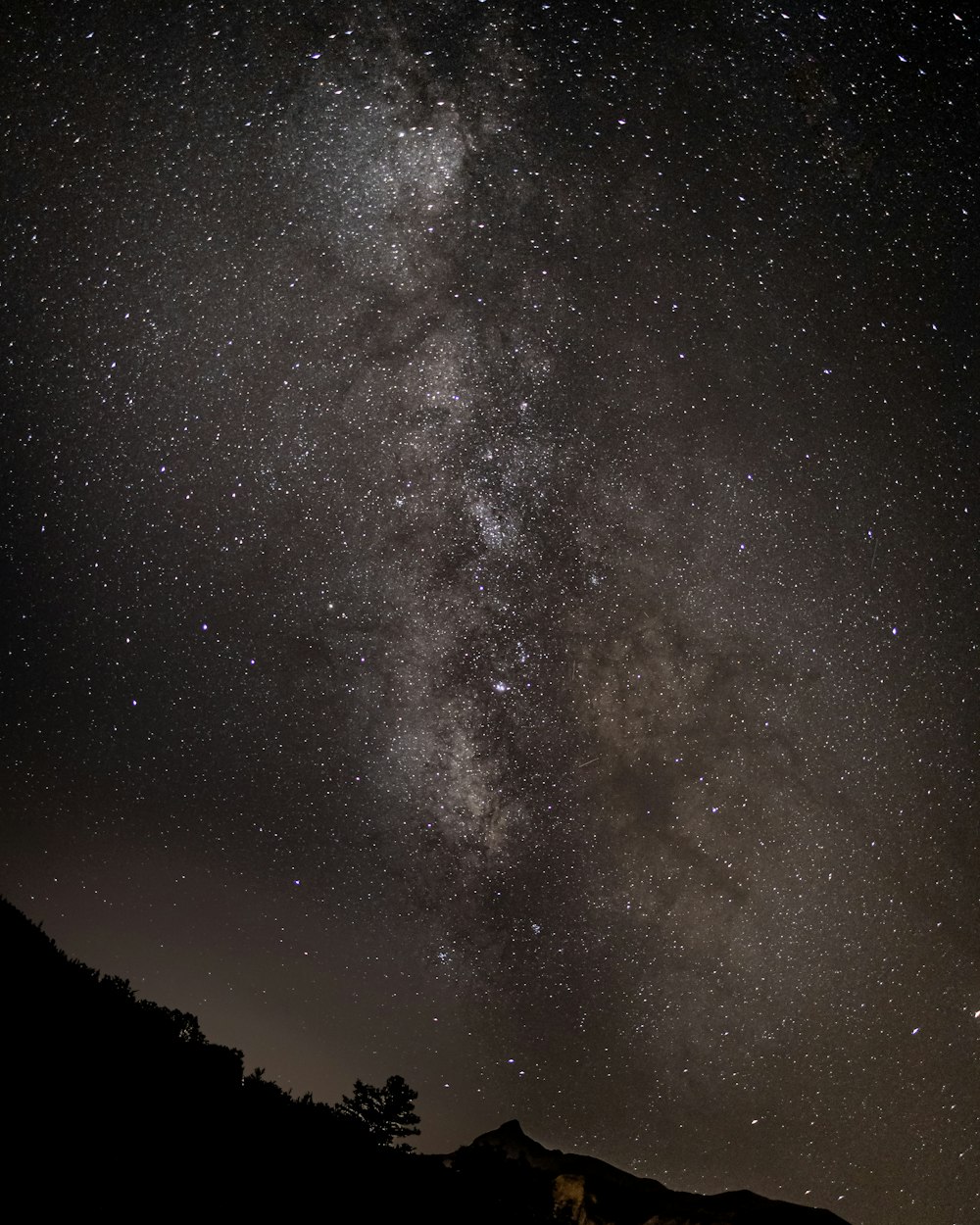 the night sky with stars and the milky