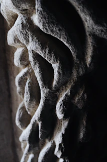 Close-up of a textured PU stone panel highlighting its intricate surface details
