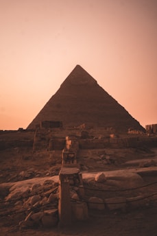 Pixel art scene showing a mysterious ruined temple at sunset.