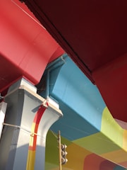 Colorful environmental impact visualizations overlaying a Colorado highway project.