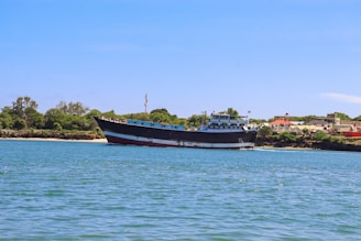 a boat that is sitting in the water