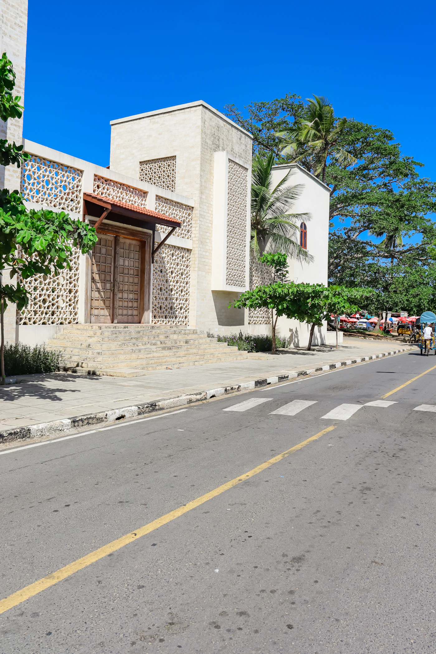 Evening street life in Mombasa