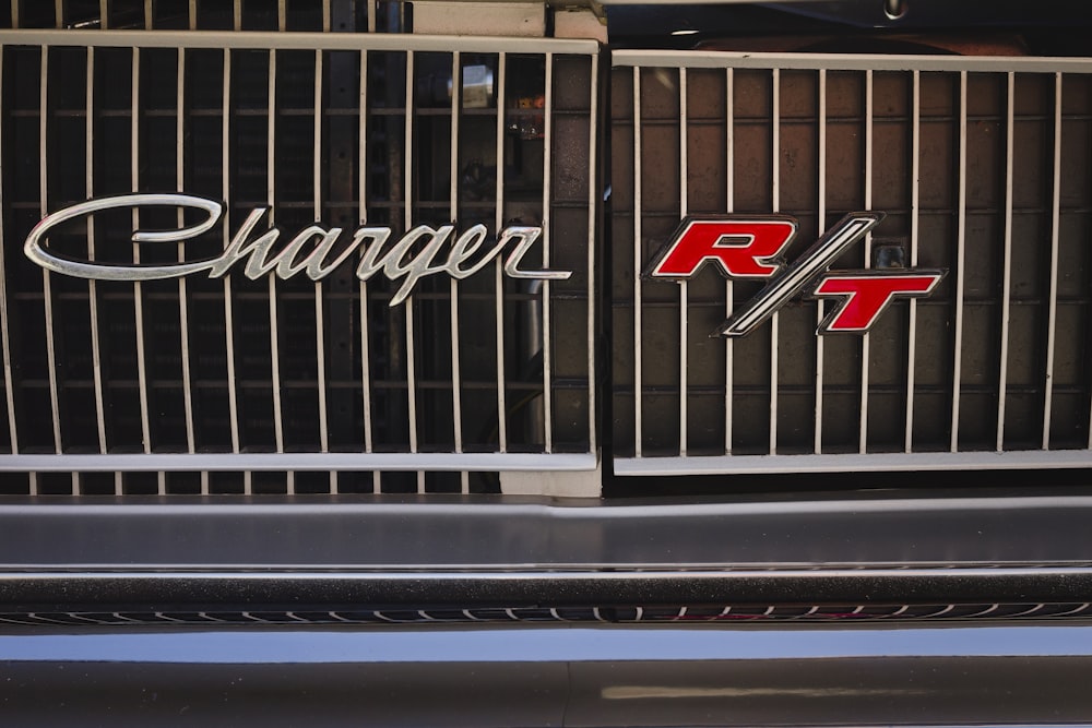 a close up of the emblem on the front of a car