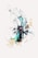 Abstract artwork featuring fluid, organic forms with swirling patterns of turquoise, black, white, and hints of beige. The composition has intricate details with various textures and bubble-like structures, creating a sense of movement and depth.