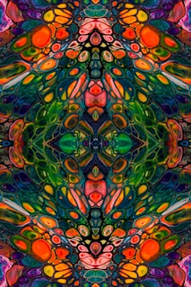 a colorful abstract design with lots of colors
