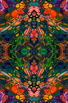 a colorful abstract design with lots of colors