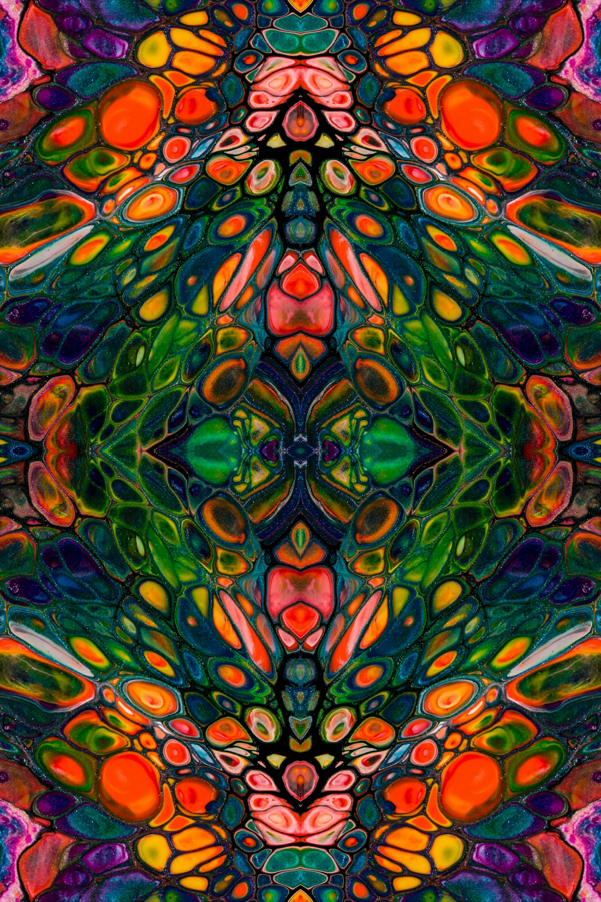 a colorful abstract design with lots of colors