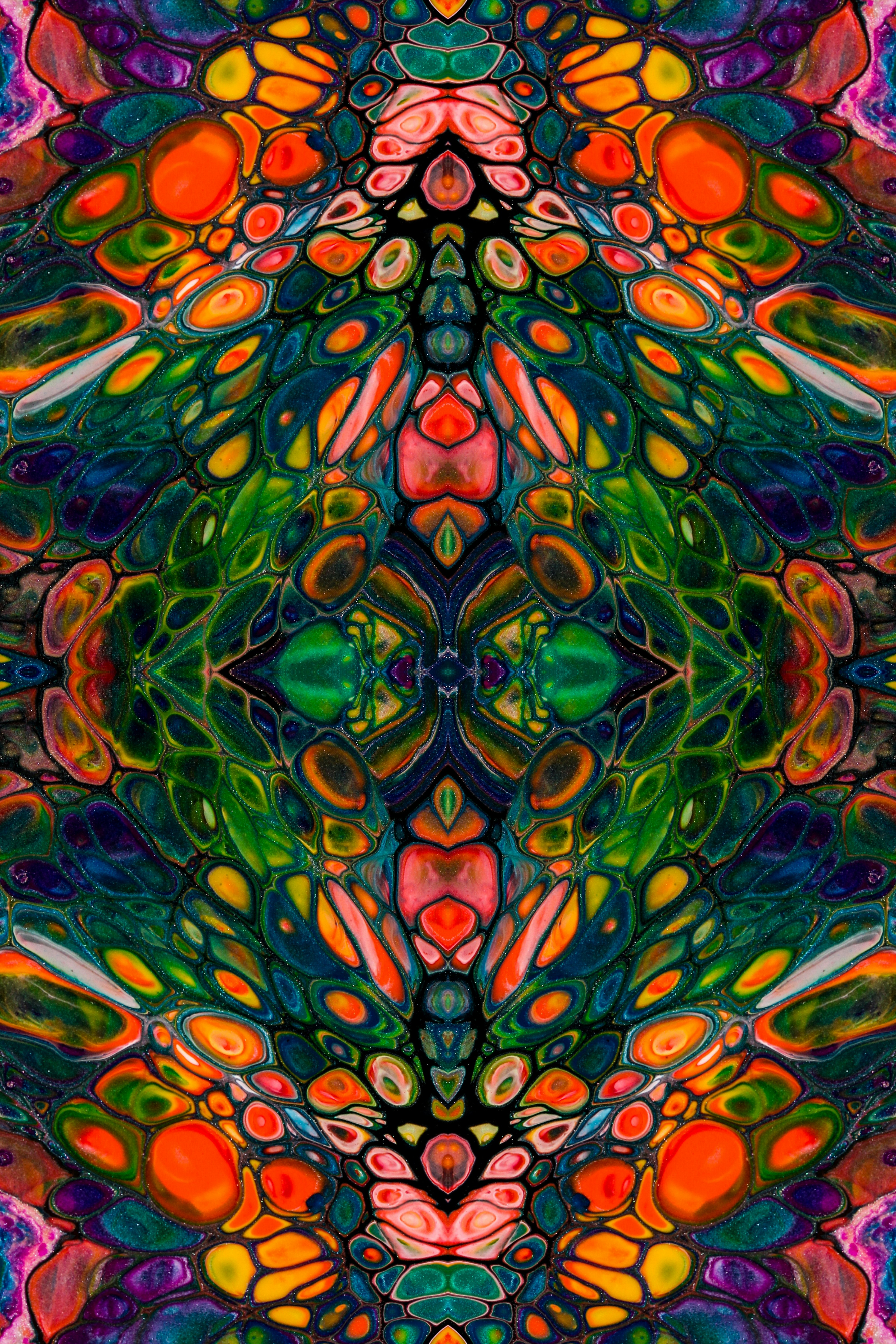 a colorful abstract design with lots of colors
