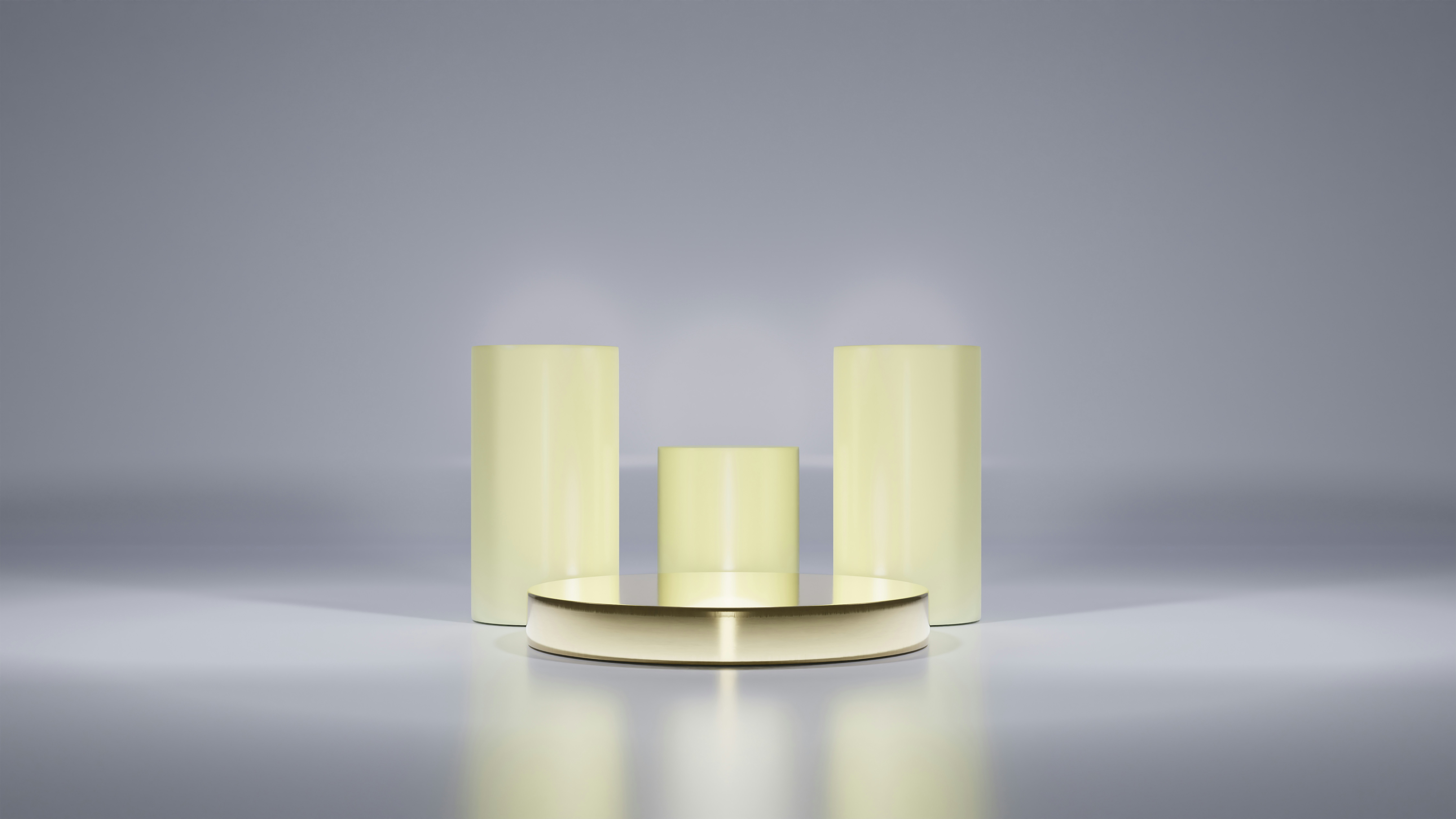 a couple of candles sitting on top of a table