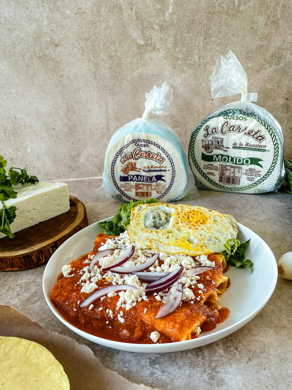 a plate of food on a table