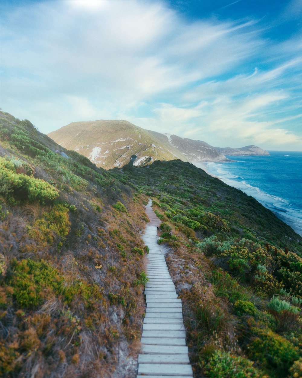 a path leading to the top of a mountain