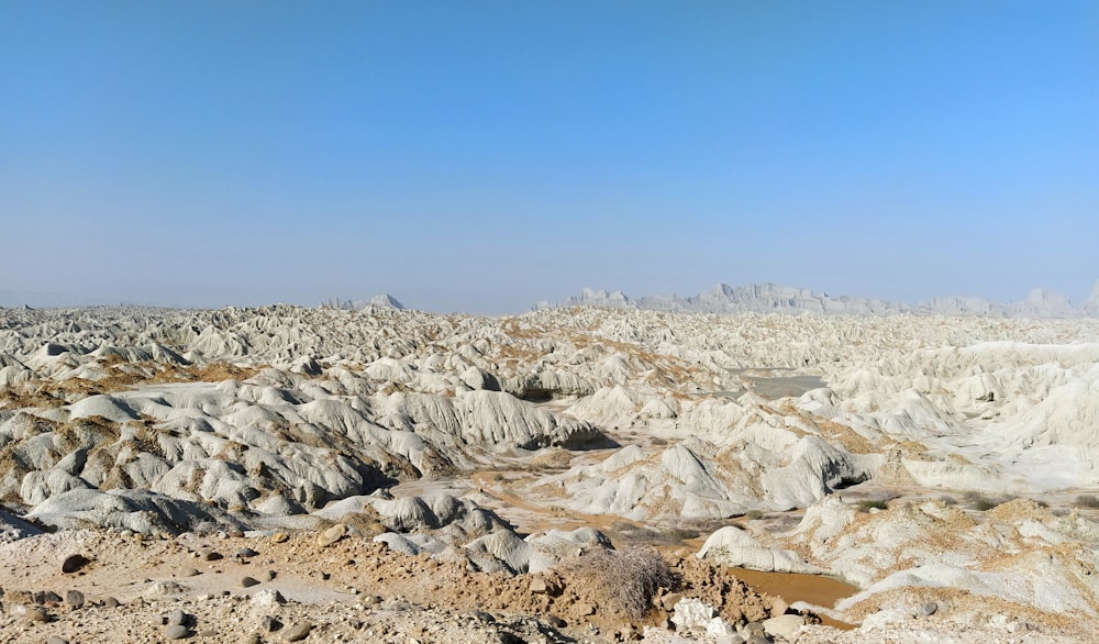 a large group of rocks in the desert