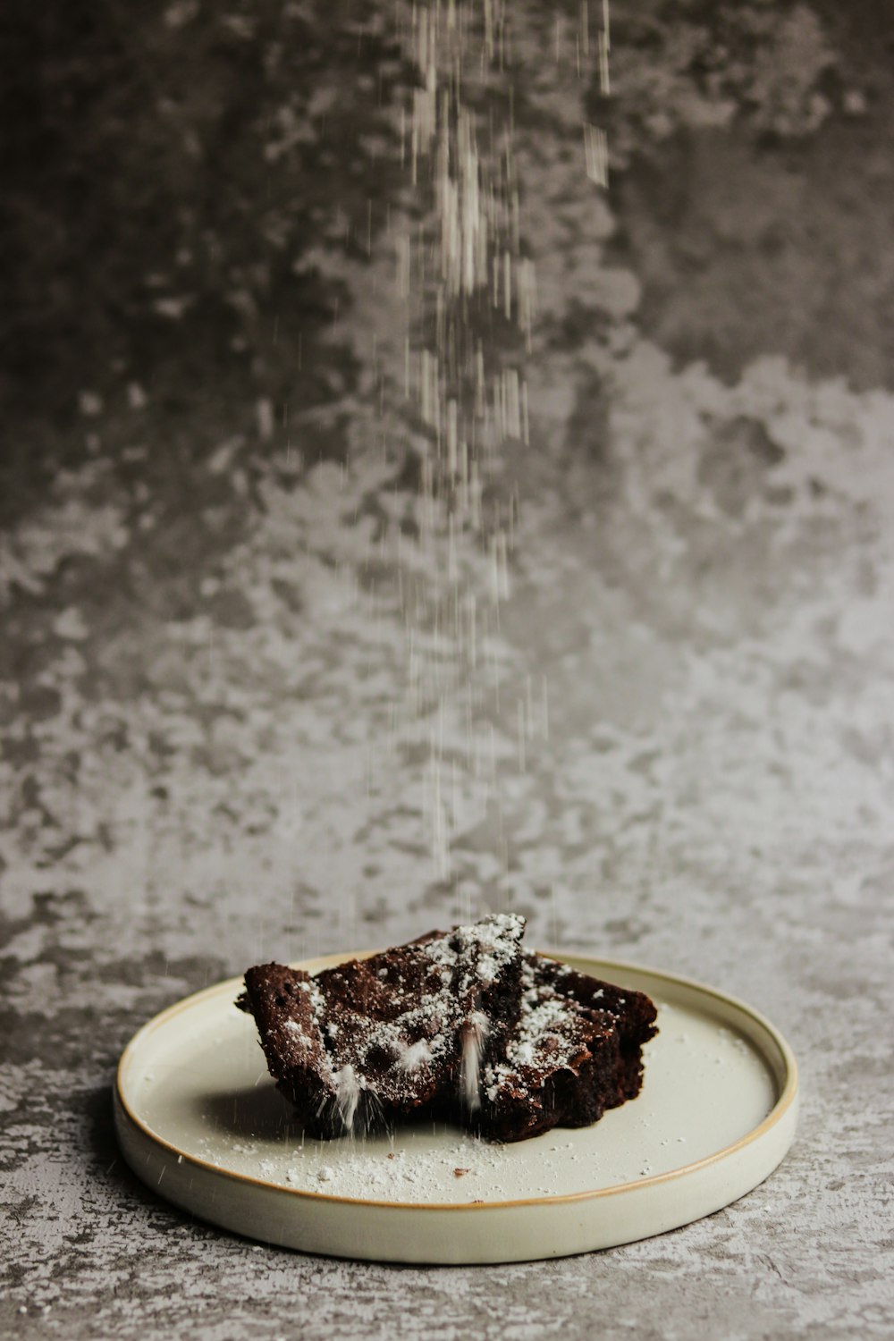 a piece of chocolate cake on a plate