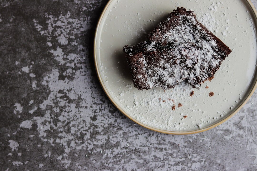 a piece of chocolate cake on a plate