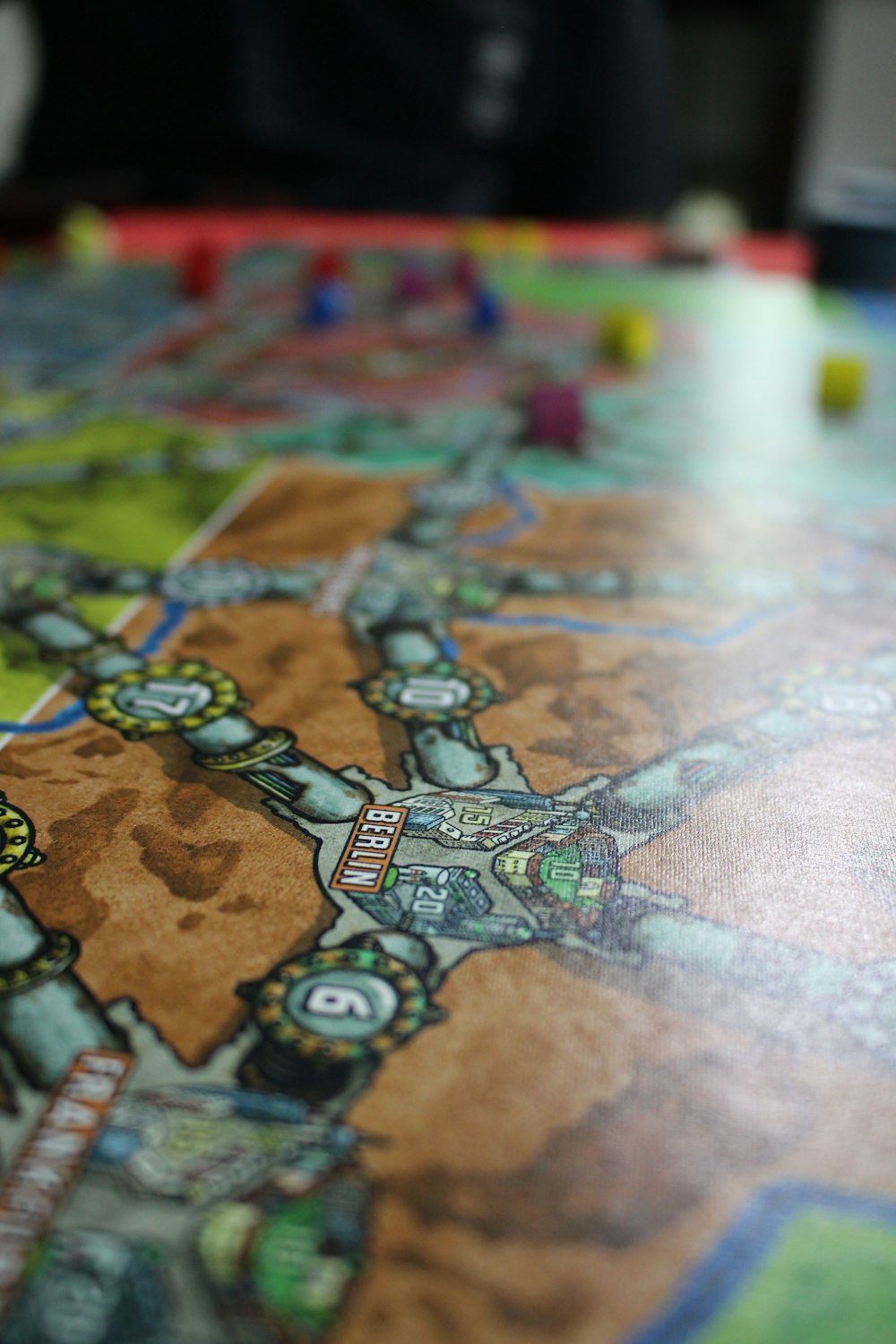 a close up view of a board game
