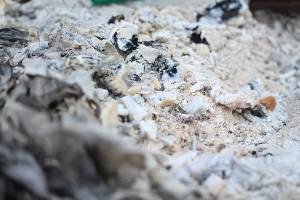 a close up of a pile of crushed up paper