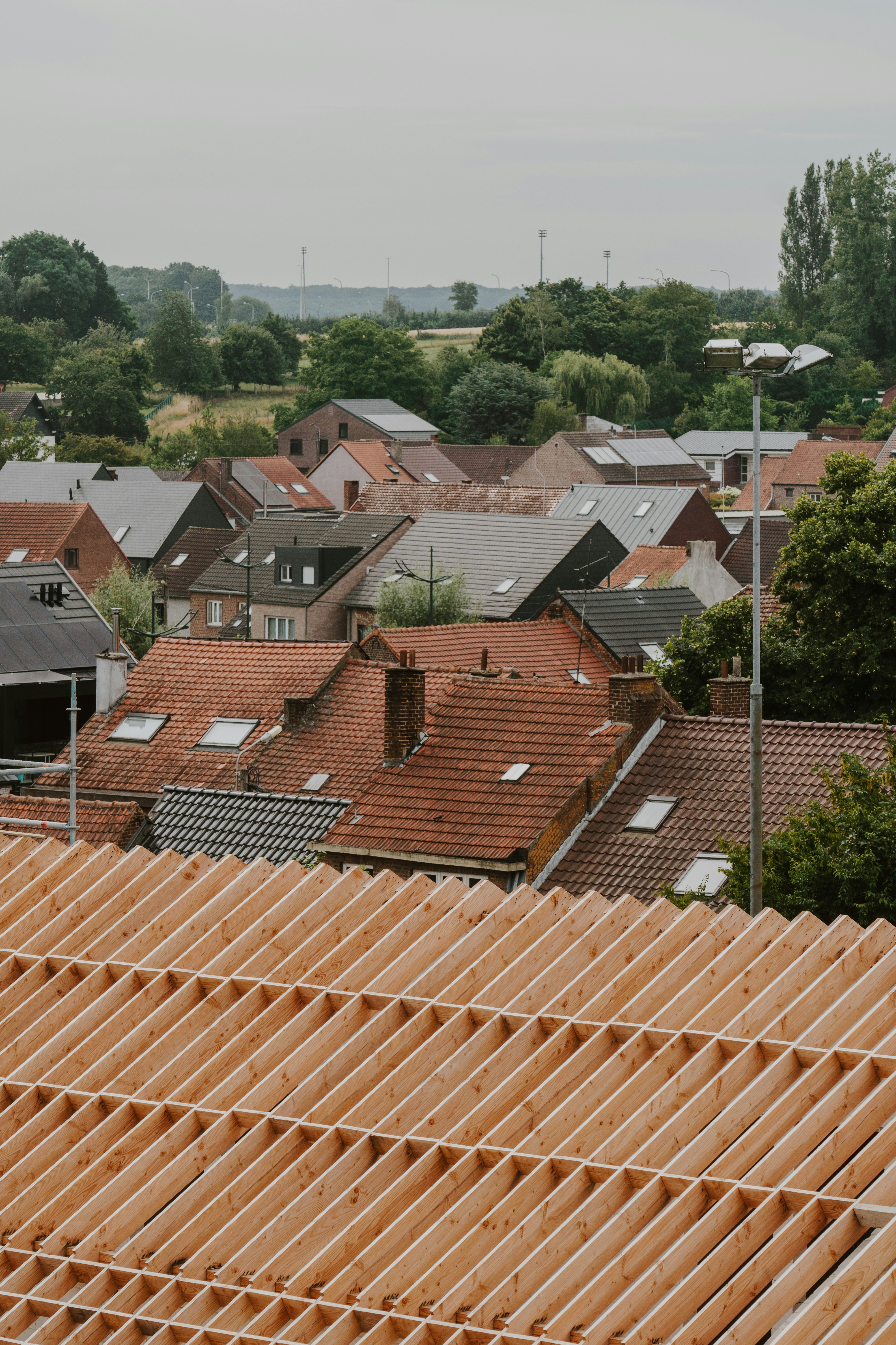 a view of a city from a roof top