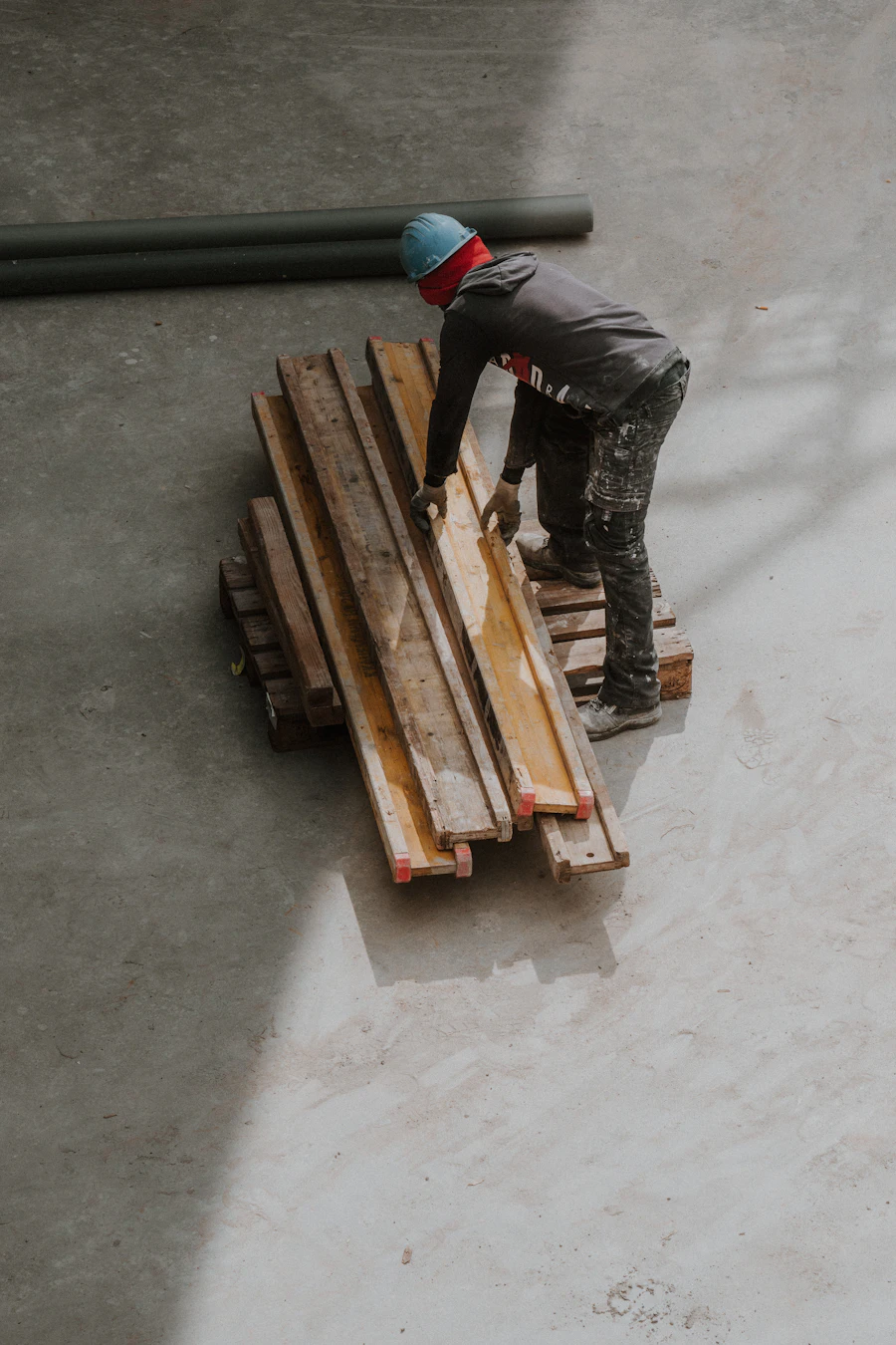 Carpenter working a piece of stock
