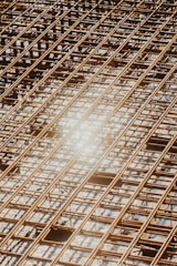 TMT Steel Bars arranged for roof