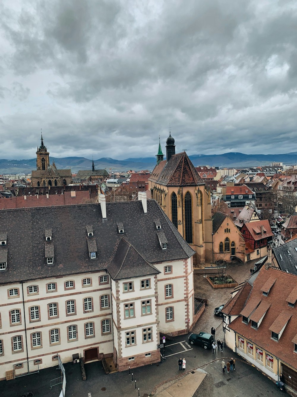 a view of a city from a high point of view