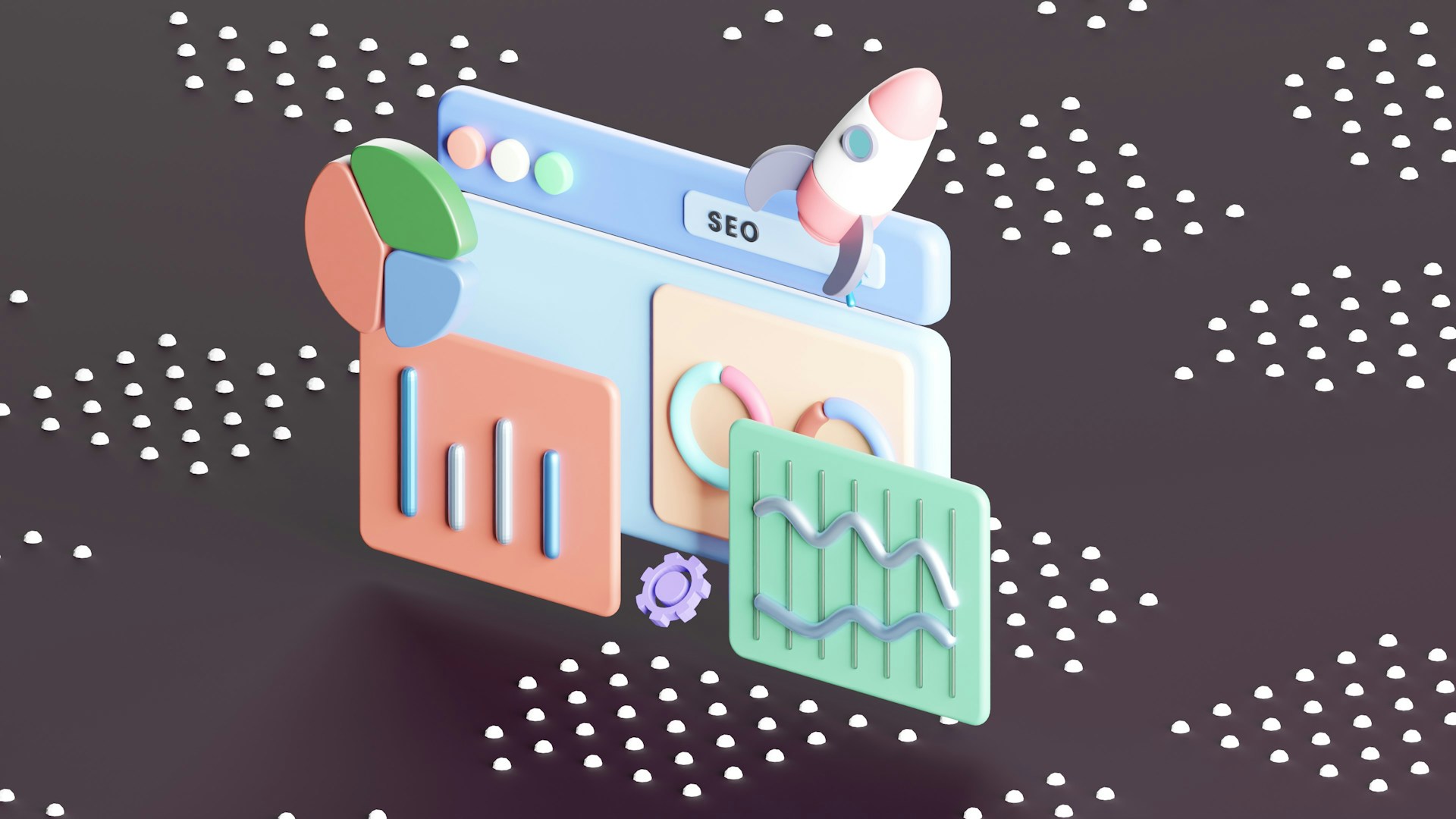 Computer screen with rocket and performance dashboard symbolizing PPC growth