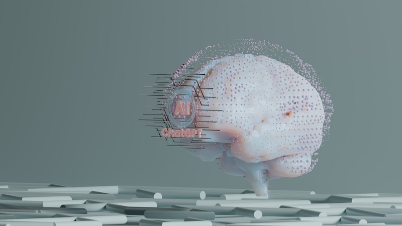 Digital rendering of the human brain and neural connections