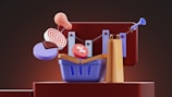 a pile of items sitting on top of a table
