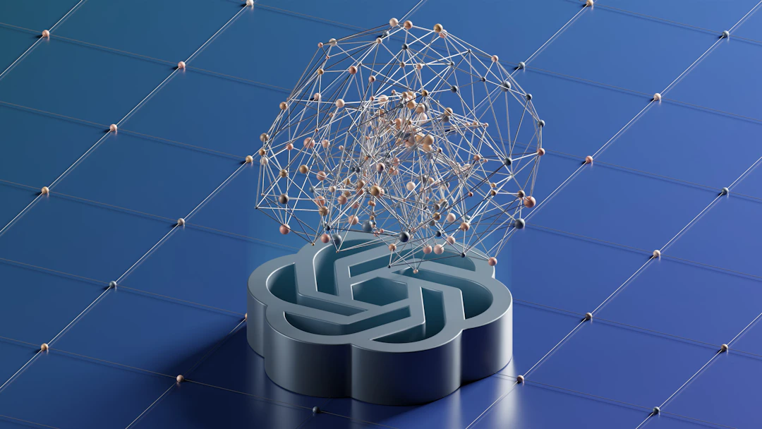 Abstract AI neural network visualization