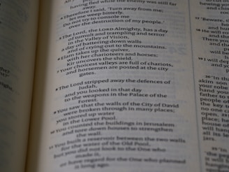 A page from a book with dense text printed in a serif font, featuring numbered lines and a conversational style. The text appears to be a narrative or dialogue, likely from a religious or historical context, as it mentions places and figures often associated with such themes.