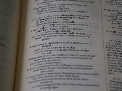 A page from a book with dense text printed in a serif font, featuring numbered lines and a conversational style. The text appears to be a narrative or dialogue, likely from a religious or historical context, as it mentions places and figures often associated with such themes.