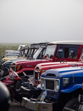 A collection of off-road accessories displayed in an outdoor setting.