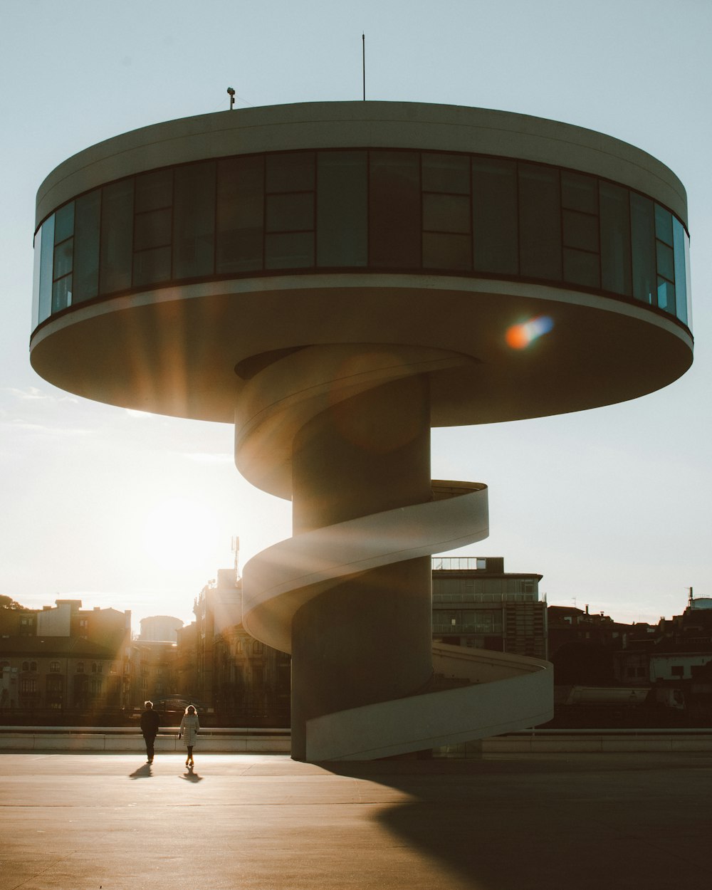 a person standing in front of a building