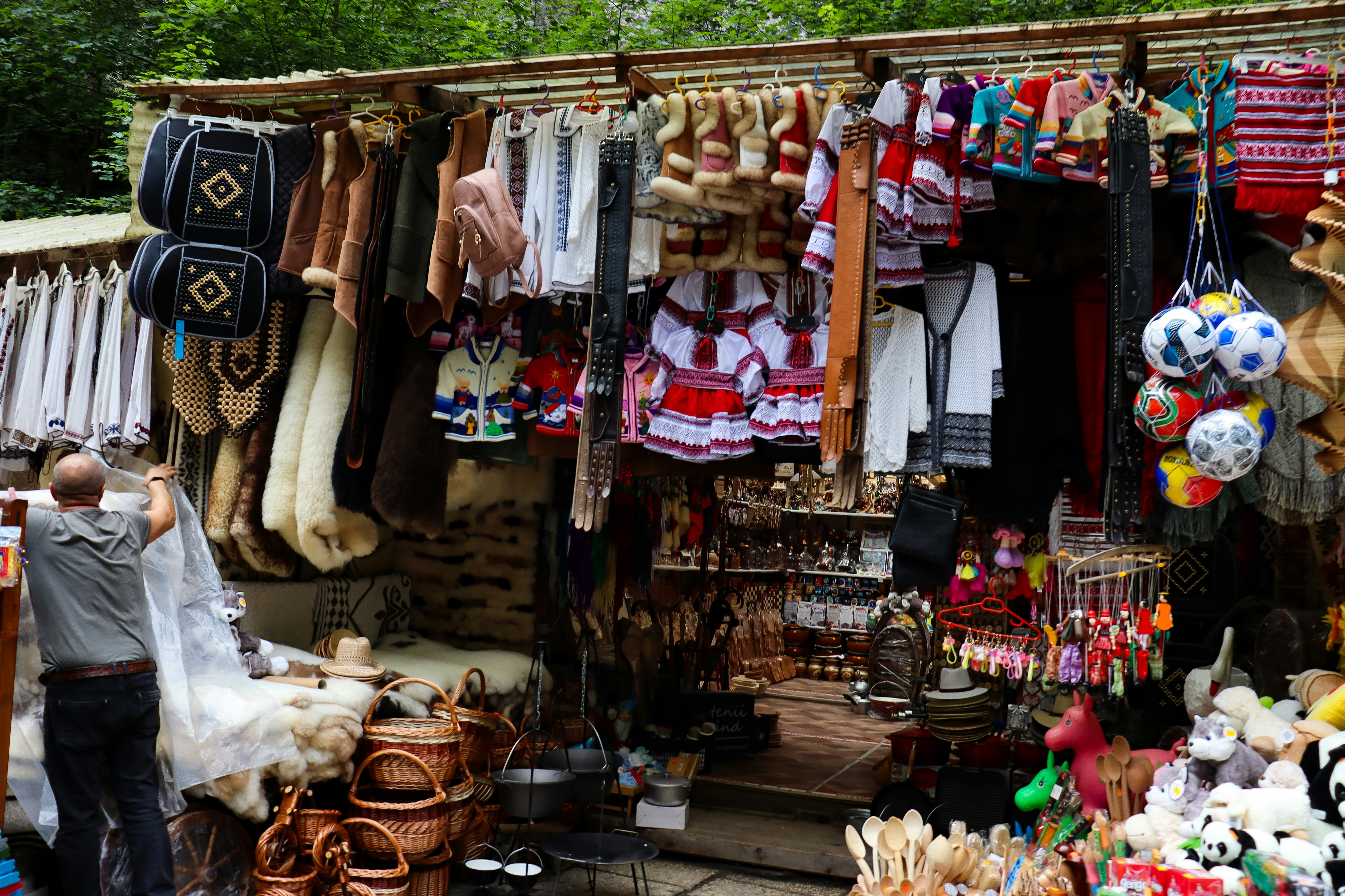 Tourist shop in Cheile Bicazului, Romania