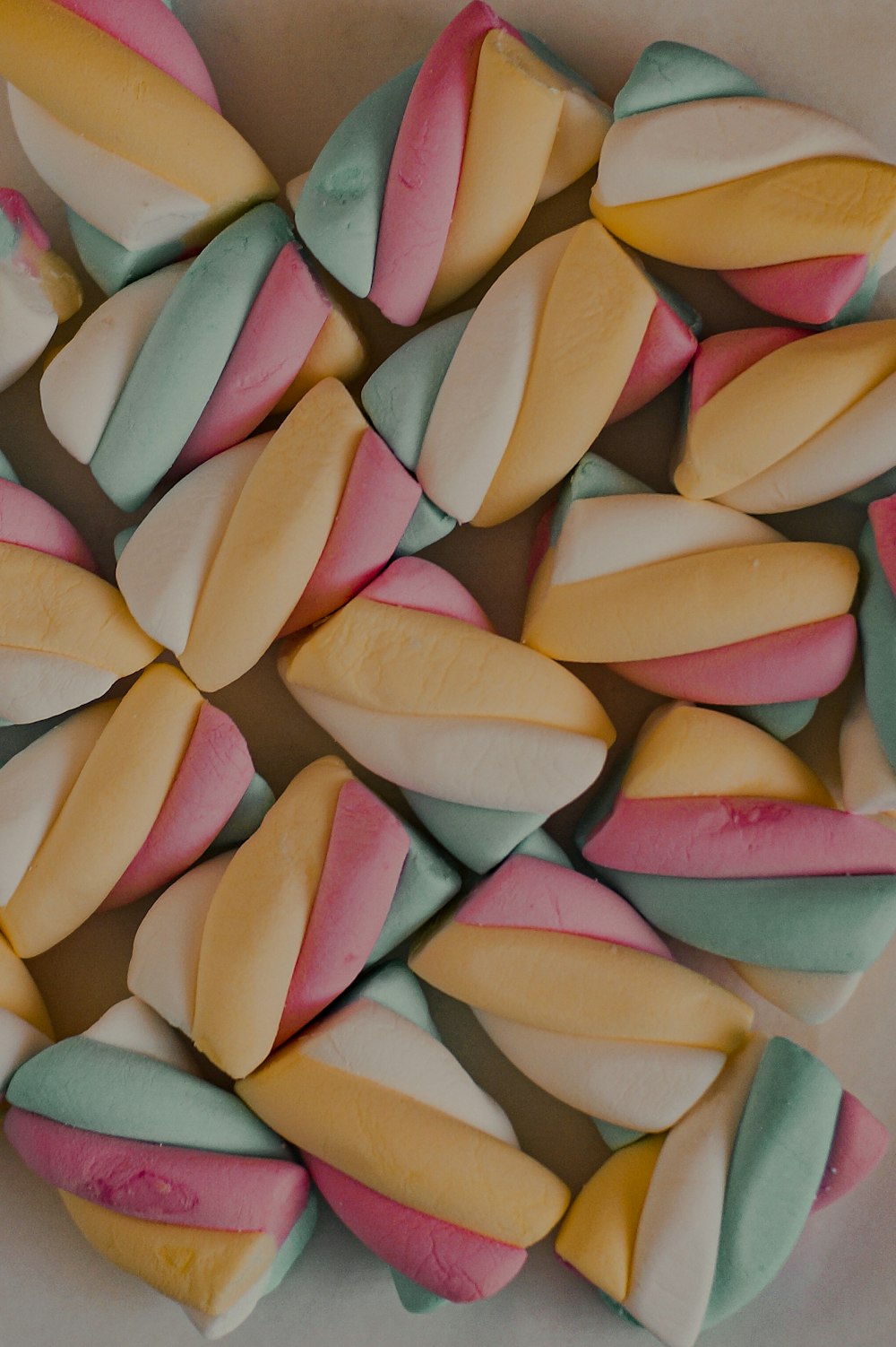 a close up of a plate of candy