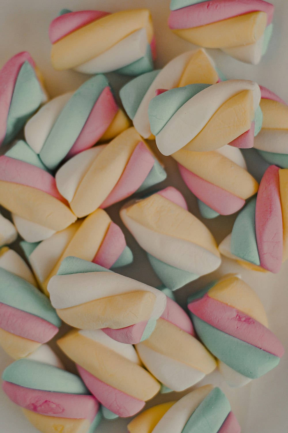a close up of a plate of candy