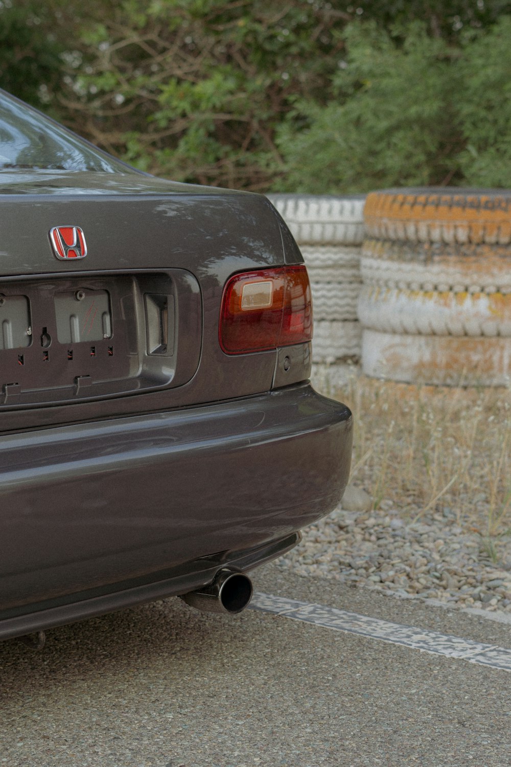 a car parked on the side of the road