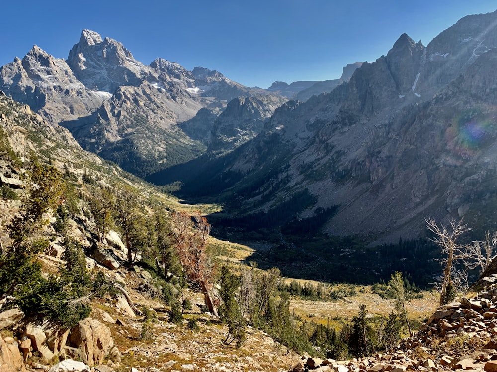 a view of the mountains from a high point of view