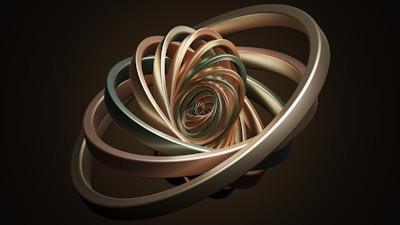 An abstract design featuring the colors black, gold, and dark green.