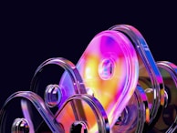 Colorful abstract shapes representing innovation and technology.