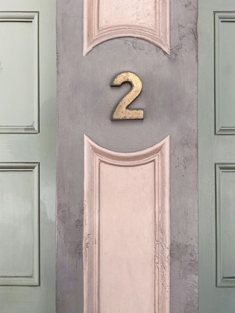 a door with a number two on it
