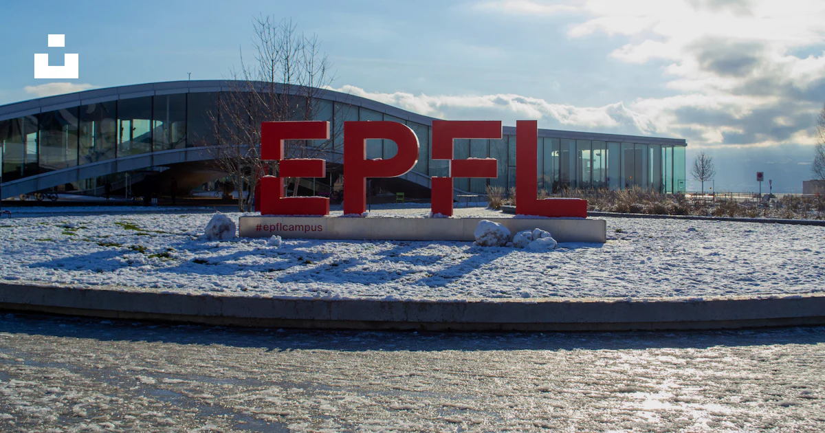 The letters epfl are displayed in front of a building photo – Free Work ...